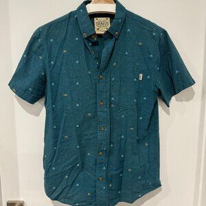 Dravus Blue Pattern Button Down Shirt